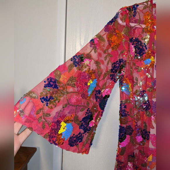 NWT SOUTHERN FRIED CHIKS SEQUIN DUSTER - Picture 7 of 14